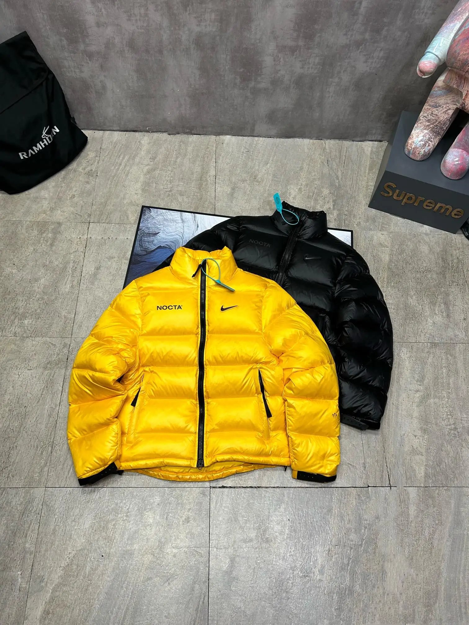 Stand-collared drake down jacket-CY
