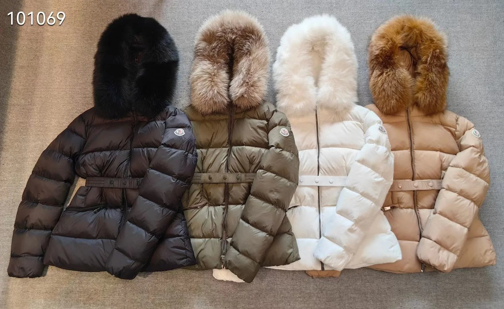 [DX6 -21] Winter short fur collar slim down jacket