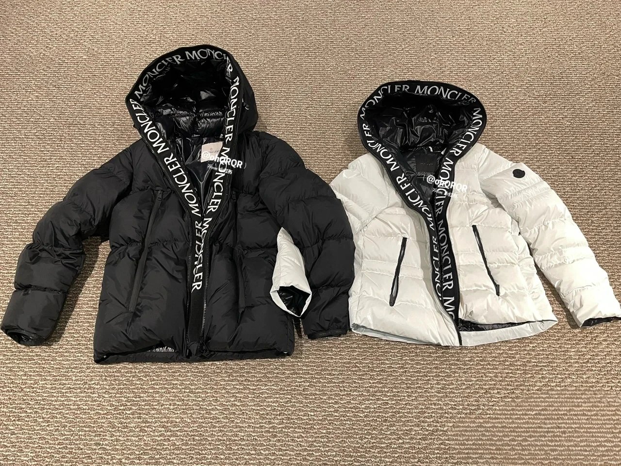 [DX6 -20] New winter embroidered lettered cotton suit fashionable splicing hooded casual coat