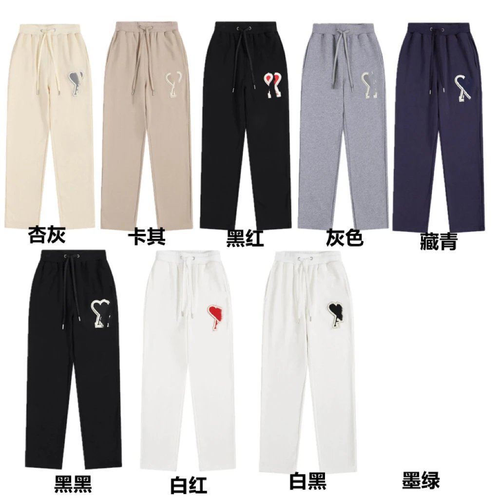 情侣抽绳卫裤宽松直筒裤男女运动长裤-CY