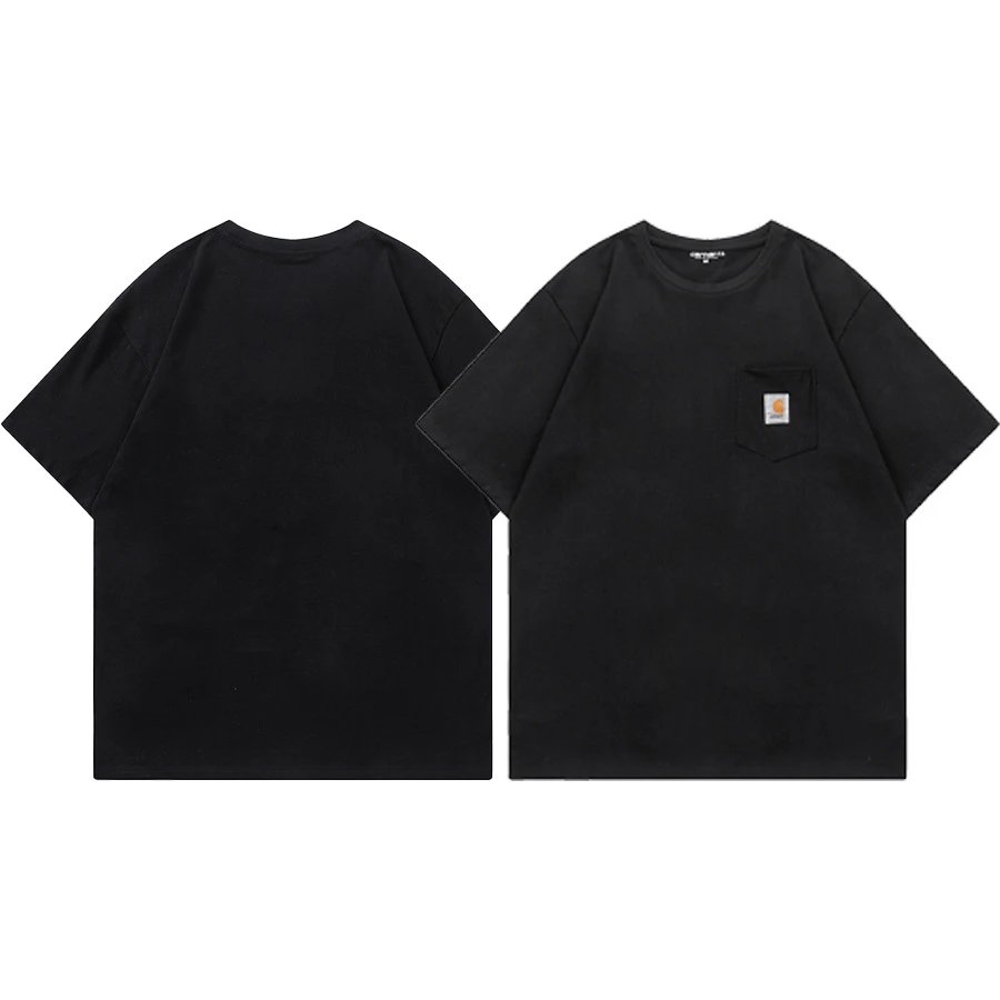 字母刺绣情侣短袖t恤-CY