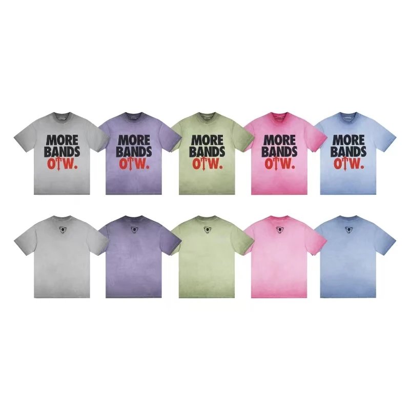 字母印花纯棉圆领T恤-CY