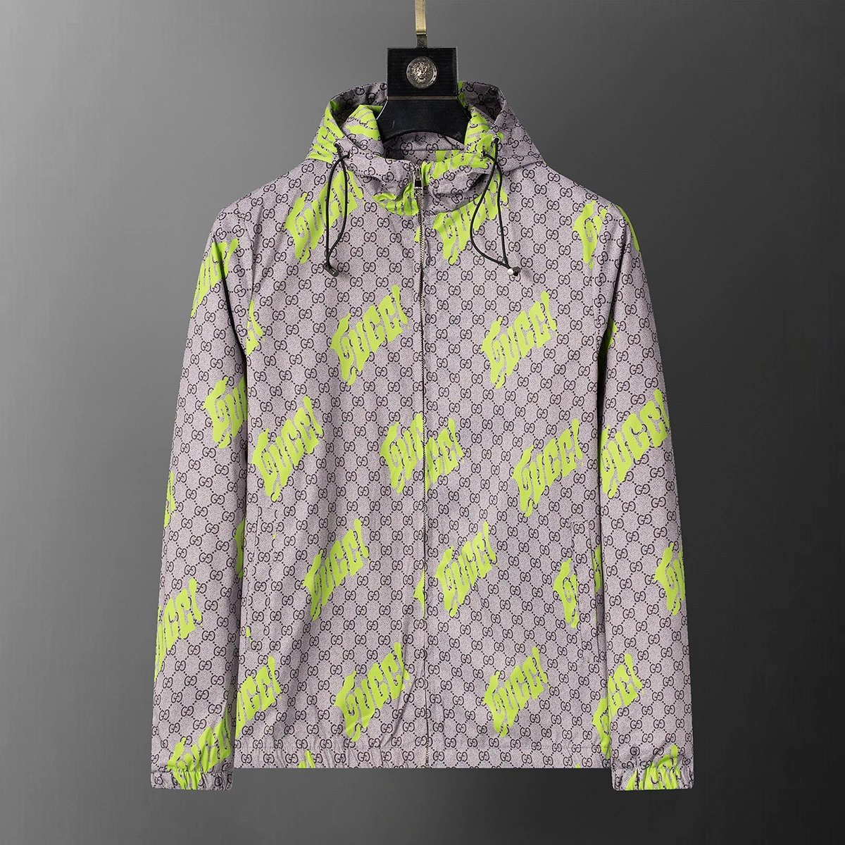 【DX9-13】秋冬新款字母满印夹克宽松外套