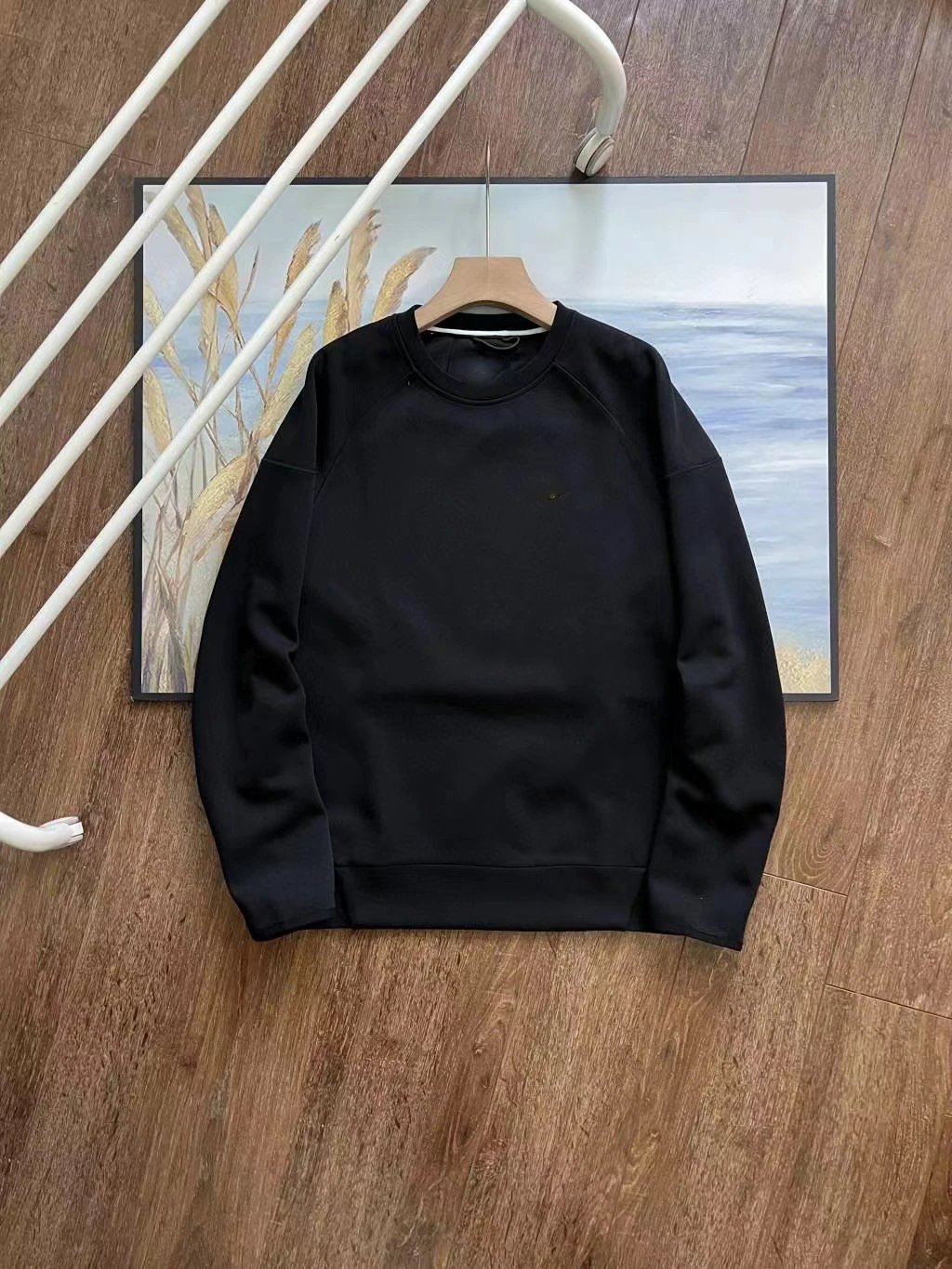 三色休闲运动宽松透气男士圆领卫衣-CY