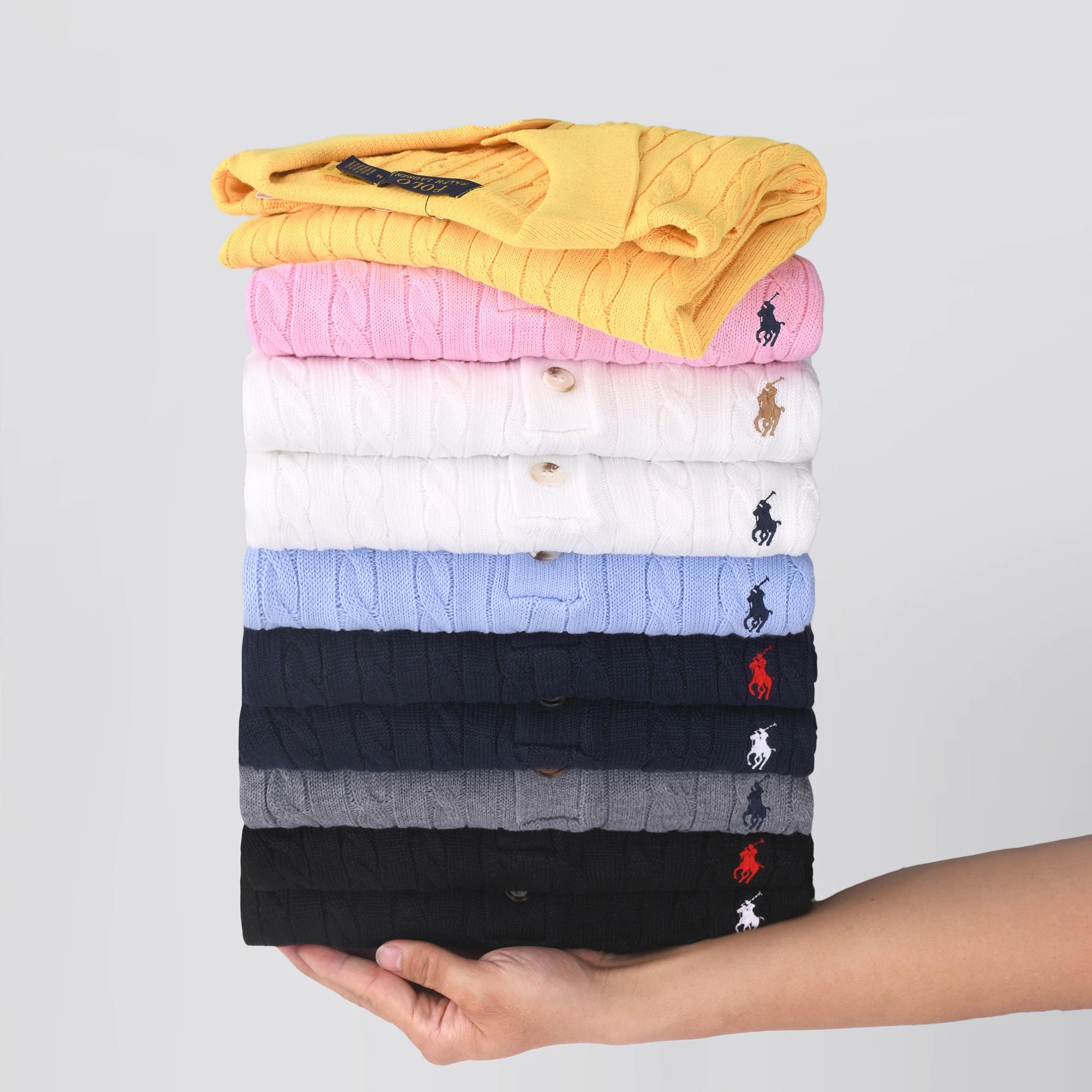 【DX19】春夏新款短袖针织衫翻领毛衣纯棉