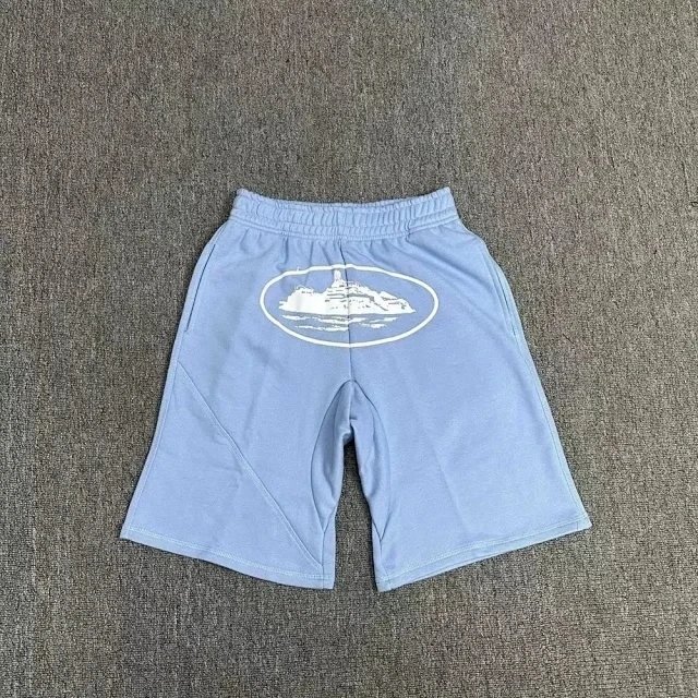 Corteiz 风景图案印花直筒松紧休闲短裤