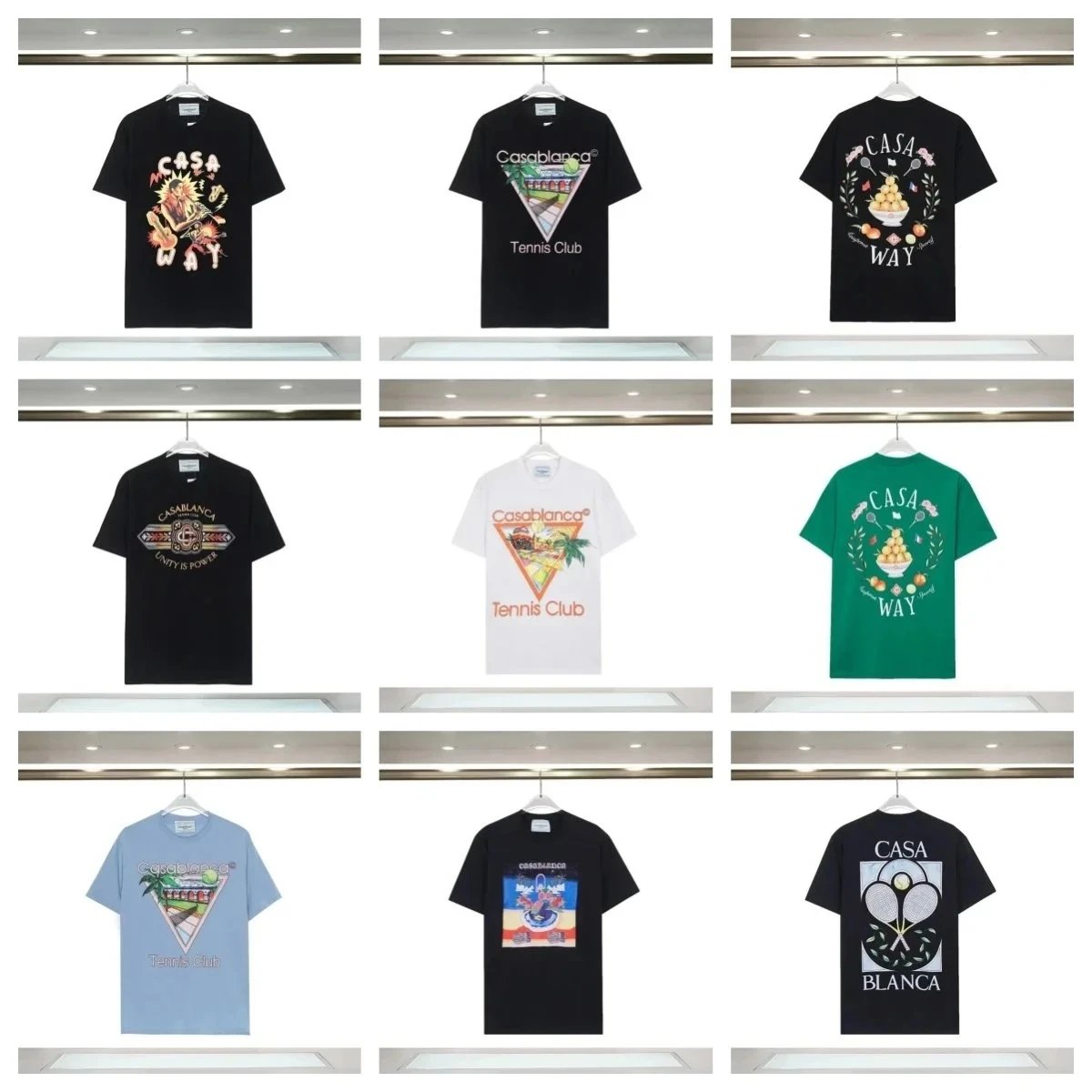 CASABLANCA 字母套头圆领短袖T恤