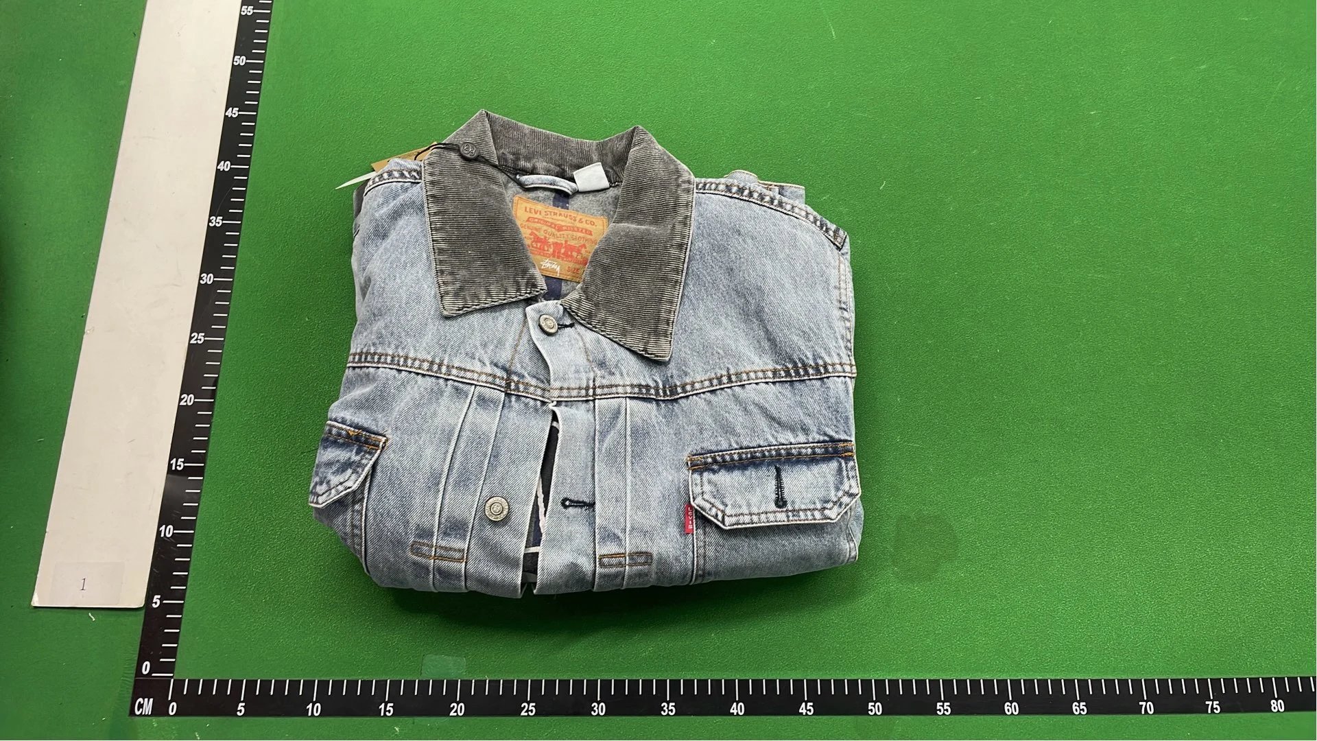 stussy x Levis 联名系列 SS23 Levis 150周年 Logo浮雕设计宽松美式复古牛仔外套