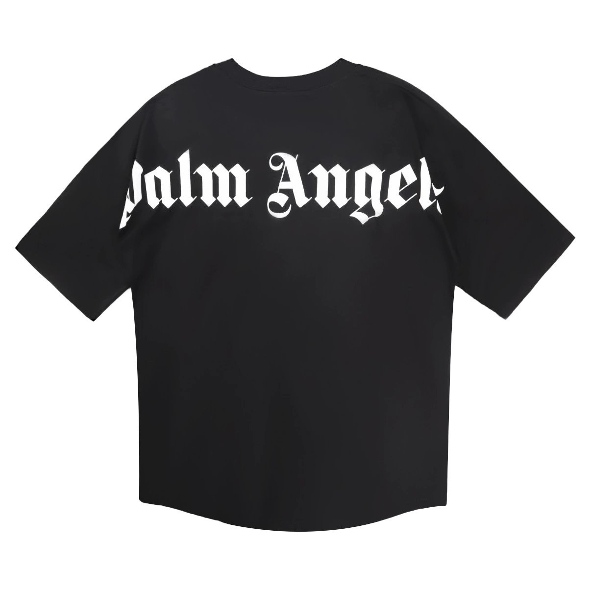 PALM ANGELS Logo Mock Neck Tee 半领Logo印花短袖T恤