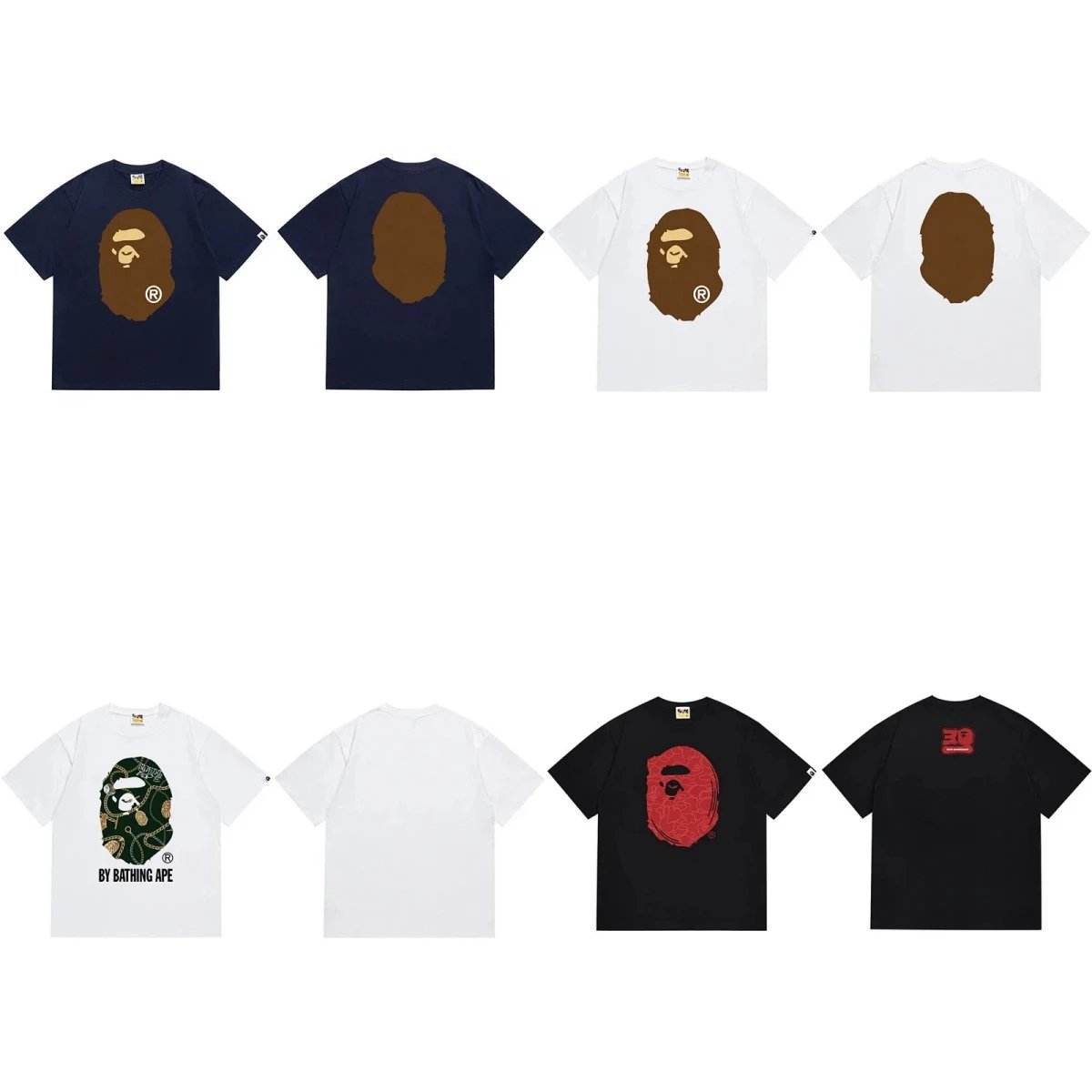 A BATHING APE 休闲印花圆领短袖T恤