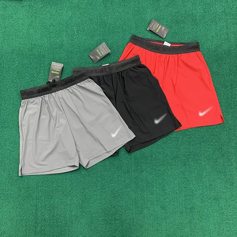 Nike Dri-Fit 纯色Logo印花直筒速干透气运动休闲短裤