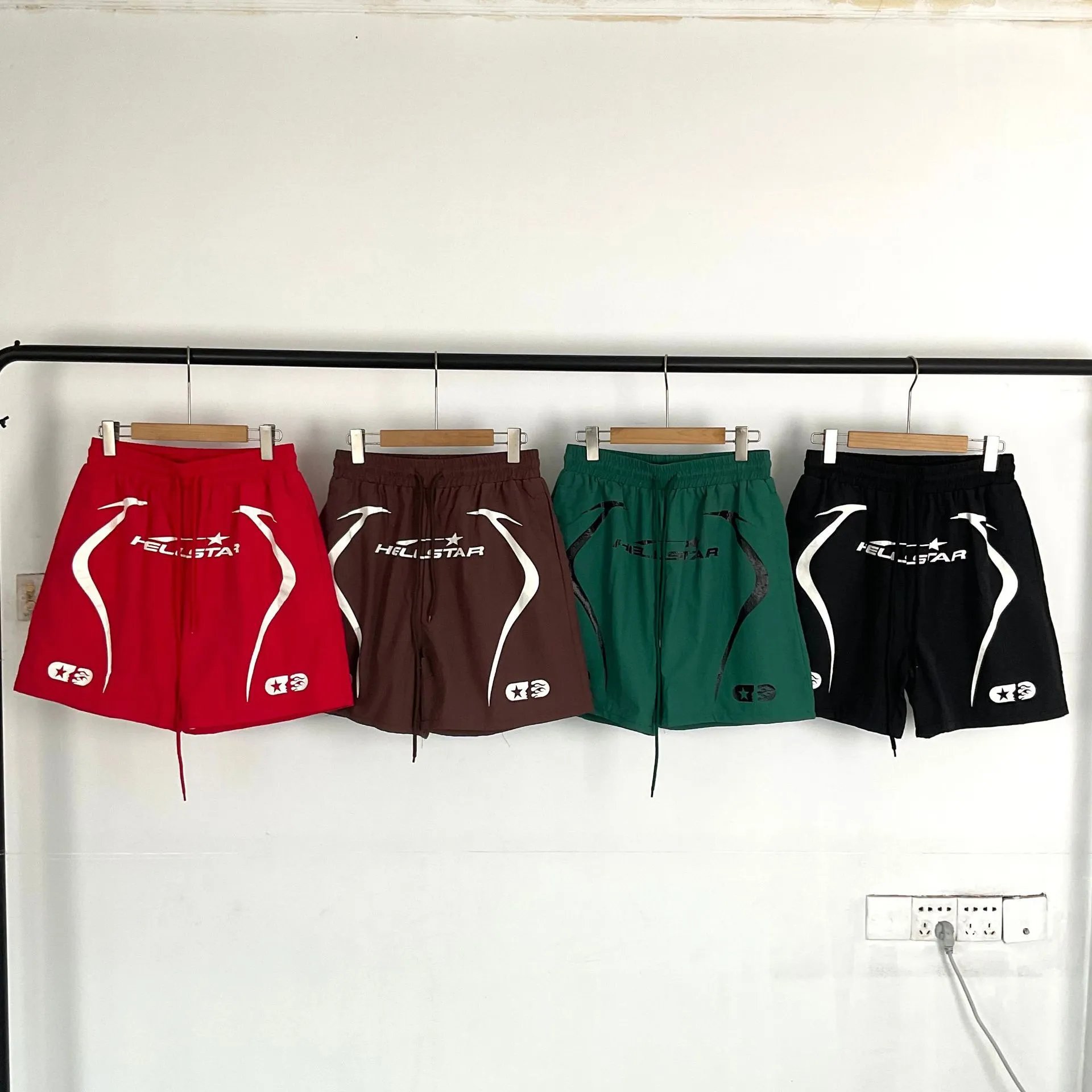 Hellstar 字母Logo系带三分休闲短裤
