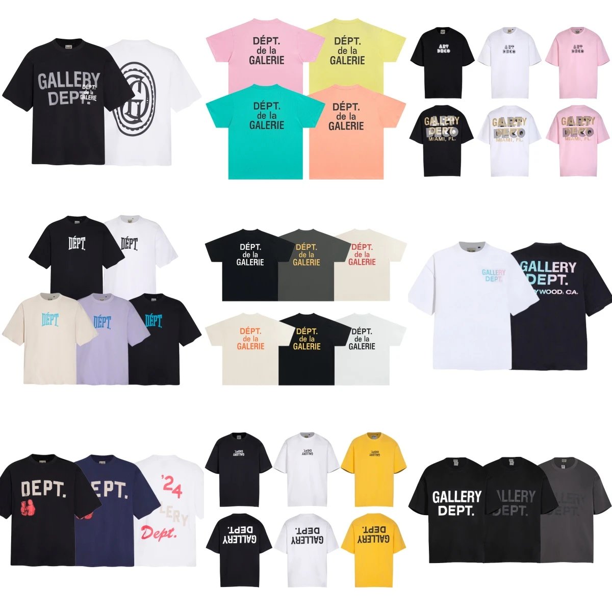 Gallery Dept. 圆领纯色Logo印花短袖T恤