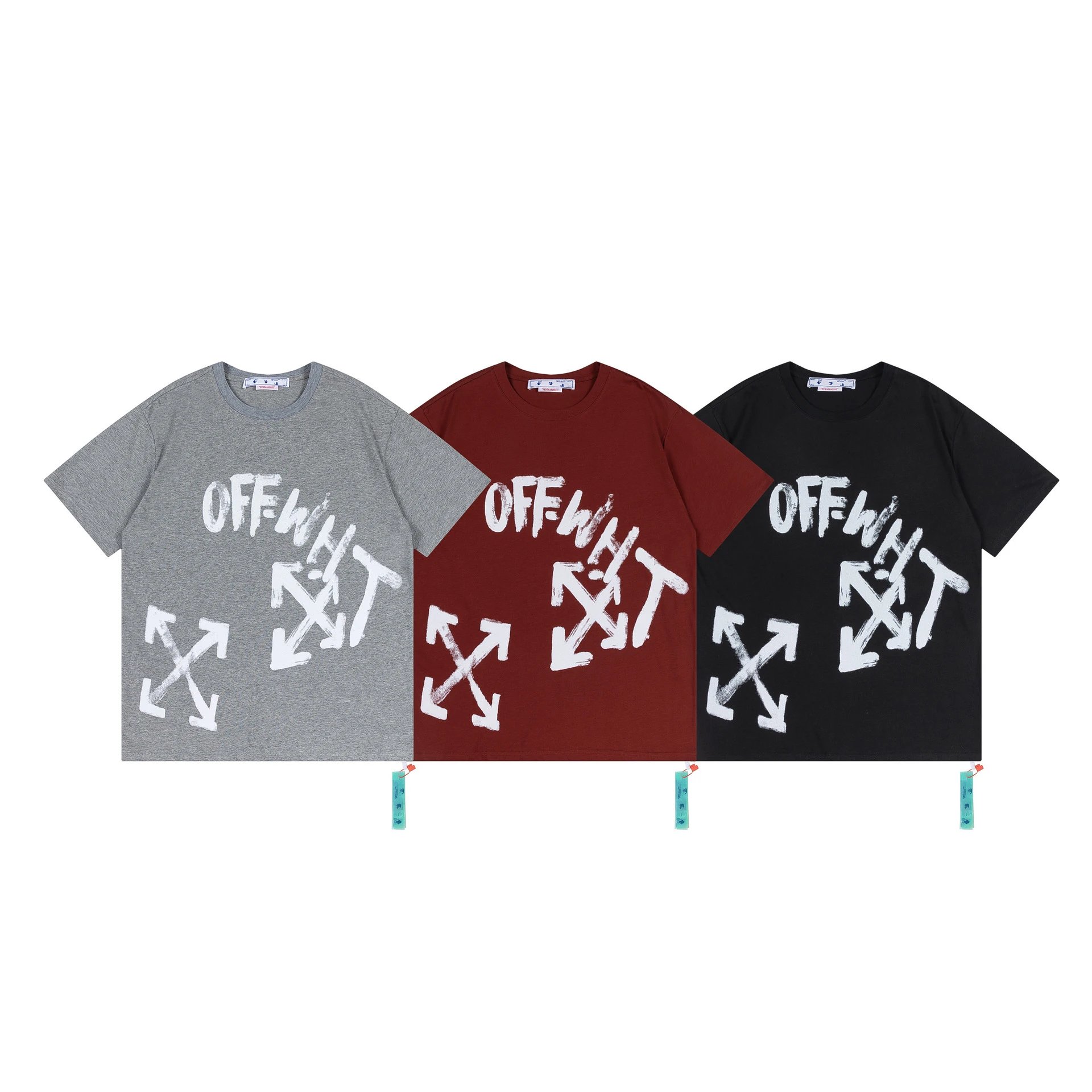 OFF-WHITE FW22 Logo图案印花套头圆领短袖T恤