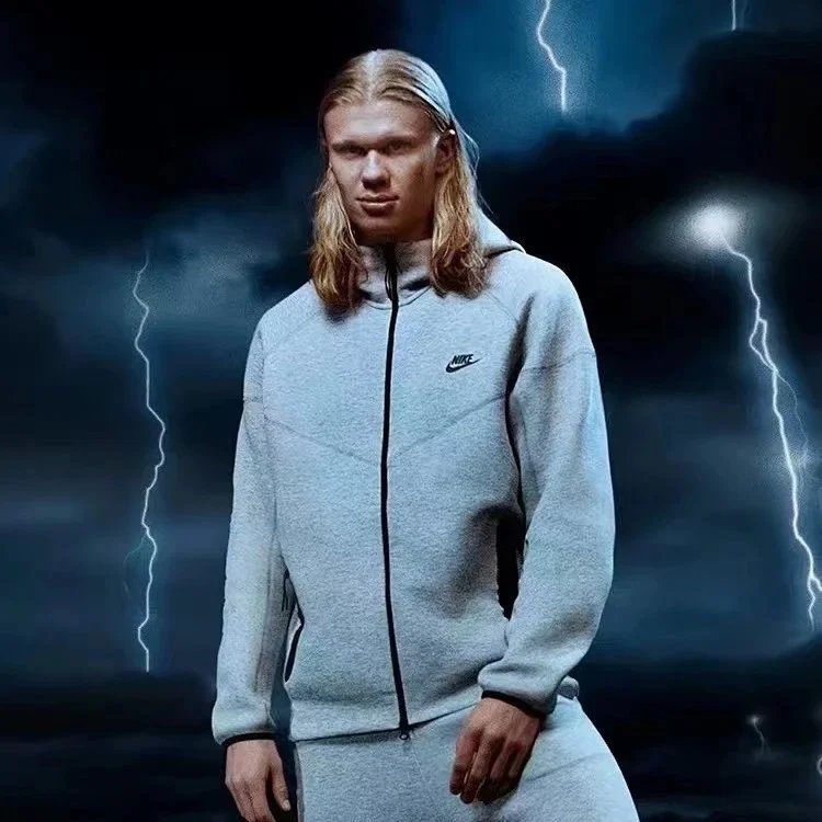 Nike WINDRUNNER 字母Logo印花拉链连帽宽松长袖夹克