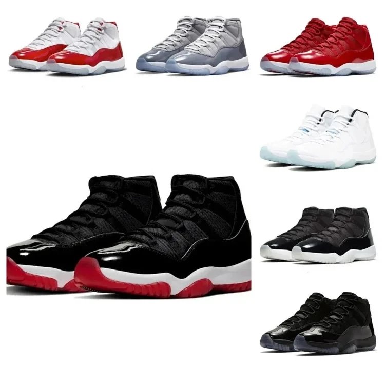 Air Jordan 11 Retro Concord 漆皮 康扣 45号后跟 耐磨 高帮