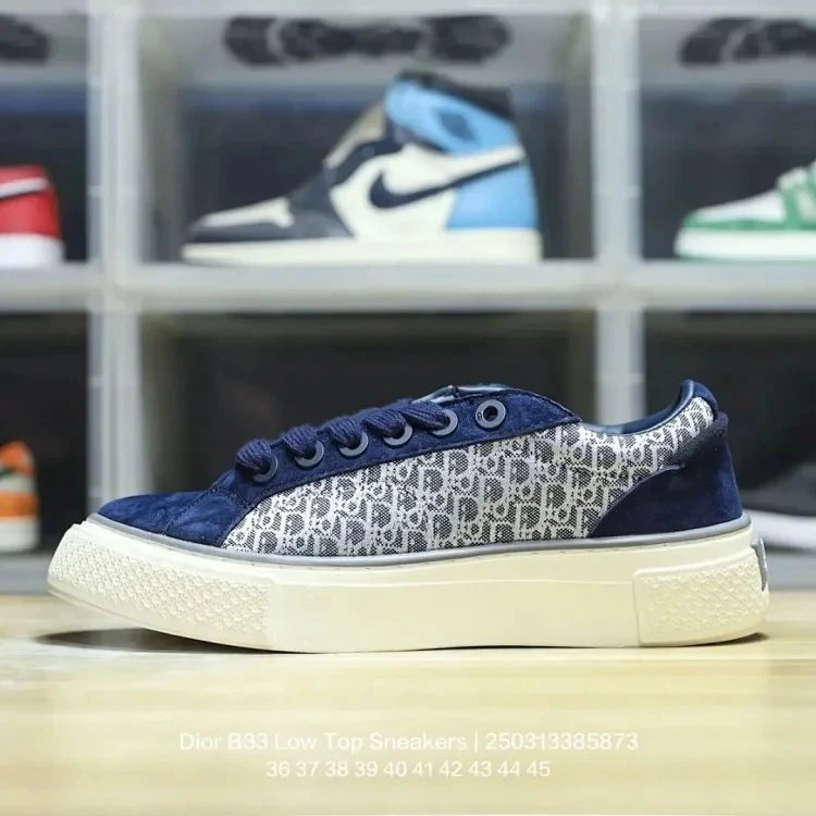 DIOR迪奥 B33 厚底鞋 牛皮革 圆头系带 低帮 板鞋