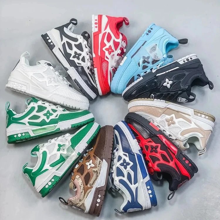 LOUIS VUITTON Skate 小牛皮 圆头系带 低帮 板鞋