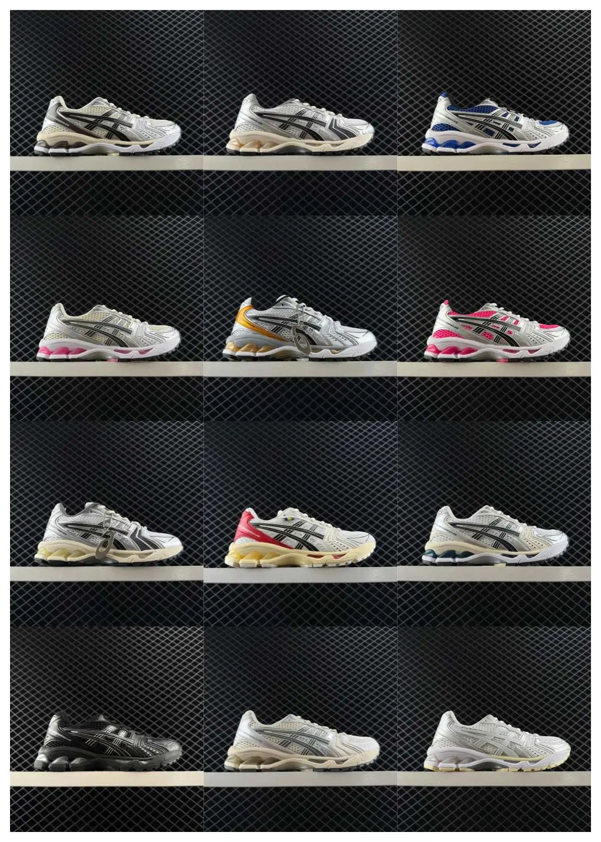 ASICS Gel-Kayano 14 潮流百搭 织物耐磨透气 低帮 休闲跑步鞋